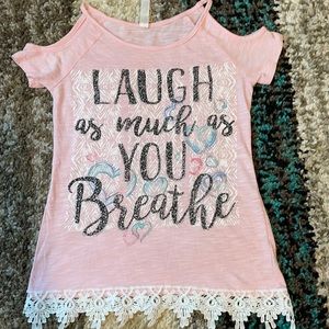 Girls Cold-Shoulder Top Sz Medium